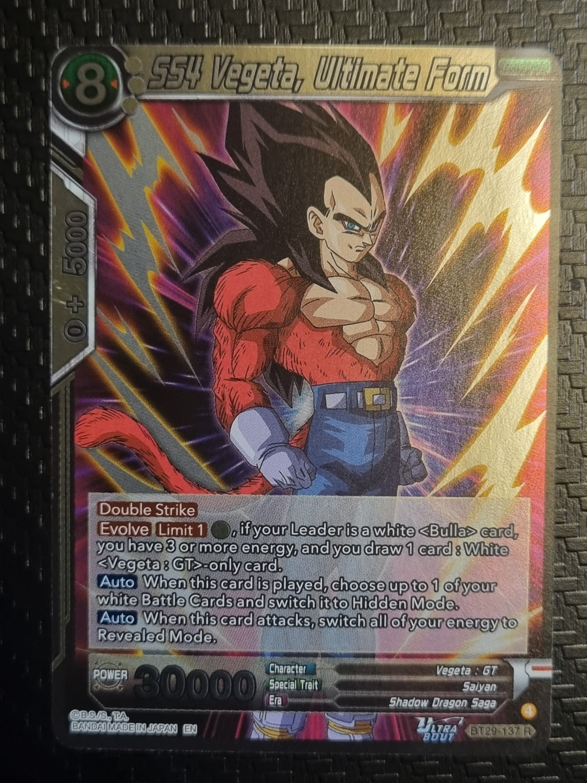SS4 Vegeta, Ultimate Form Rare Fearsome Rivals BT29-137 NM