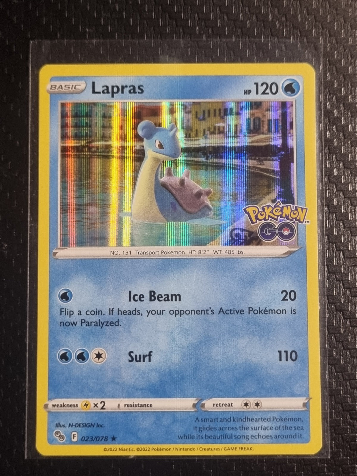 Lapras Holo Rare Pokemon GO 023/078 NM