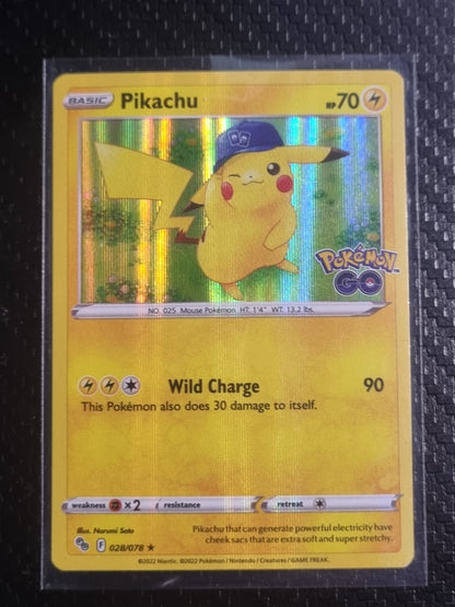 Pikachu (28) Holo Rare Pokemon GO 028/078 NM