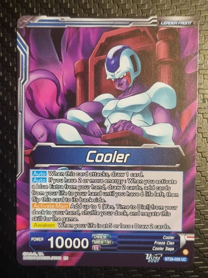 Cooler // Cooler, Incredible Strongest Warrior Uncommon Fearsome Rivals BT29-029 NM (Back)