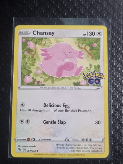 Chansey Uncommon Pokemon GO 051/078 NM