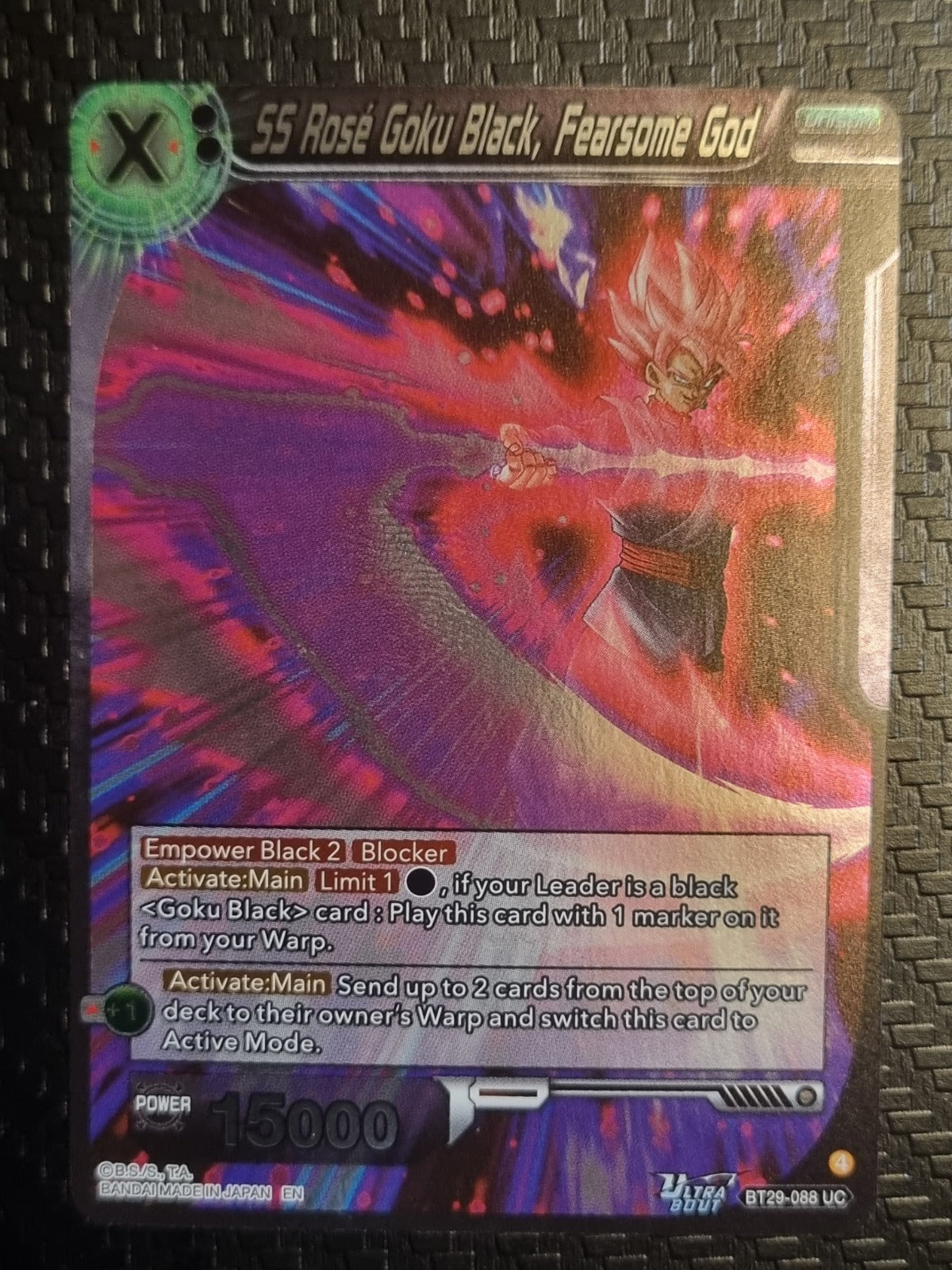 SS Rose Goku Black, Fearsome God Uncommon Fearsome Rivals BT29-088 NM