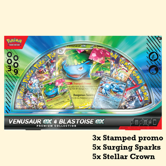 Venusaur ex & Blastoise ex Premium Collection